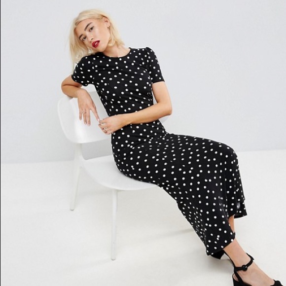 ASOS Dresses & Skirts - ASOS Midi Tea Polka Dot Dress